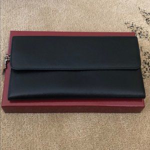 Ferragamo Leather Wallet with Logo Charm